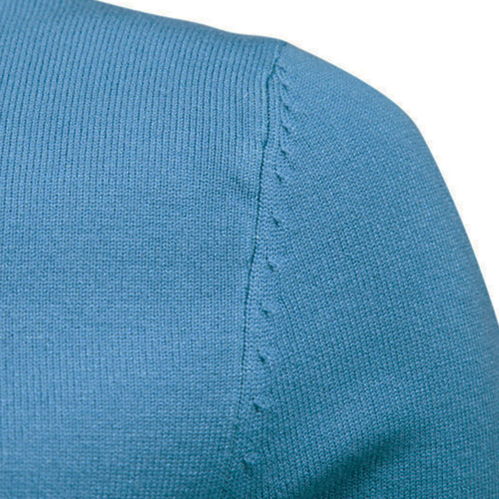 Men's Knit Pullover Slim Fit Winter Wool Blend Stand Collar Sweater Autumn Casual Long Sleeve Shirts Warm Knitted Sweaters