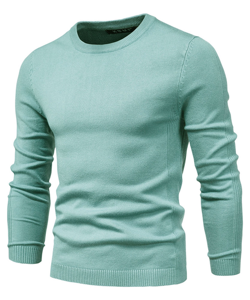Men's Knit Pullover Slim Fit Winter Wool Blend Crew Neck Sweater Autumn Casual Long Sleeve Shirts Warm Knitted Sweaters