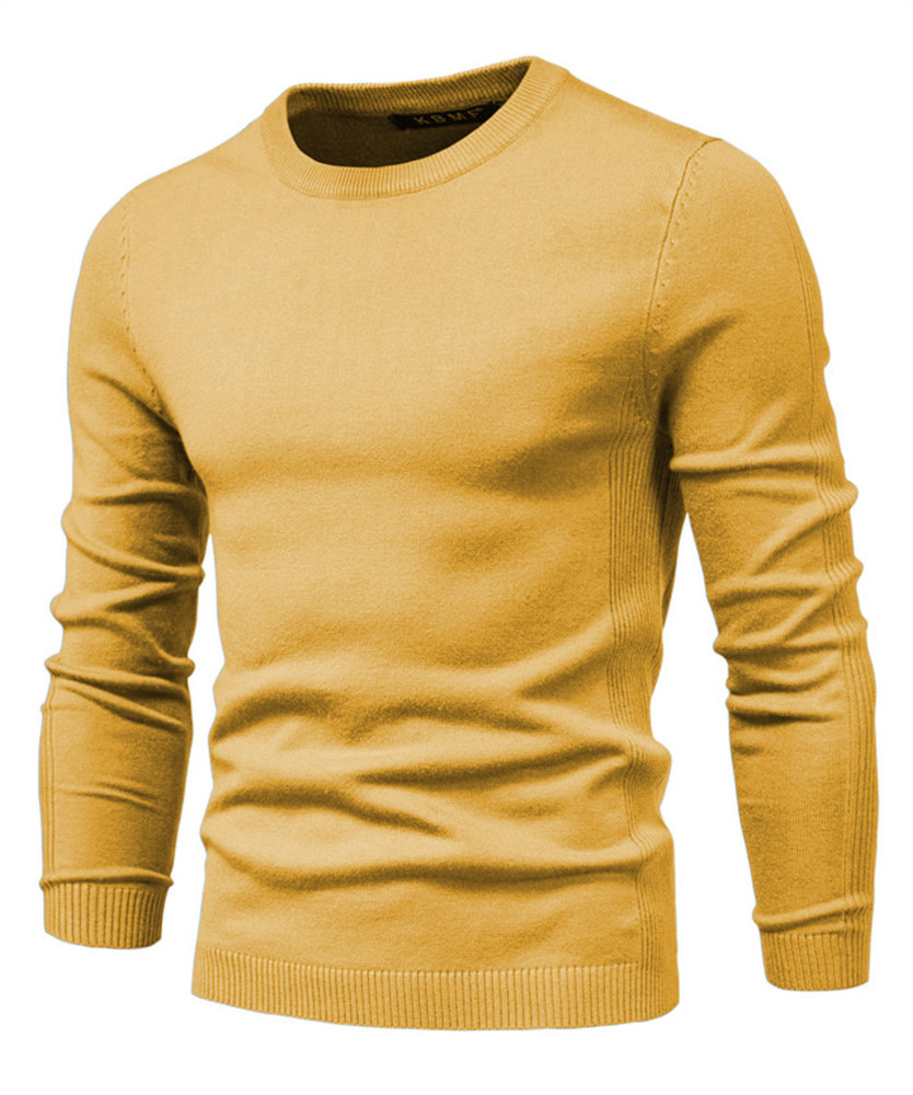 Men's Knit Pullover Slim Fit Winter Wool Blend Crew Neck Sweater Autumn Casual Long Sleeve Shirts Warm Knitted Sweaters