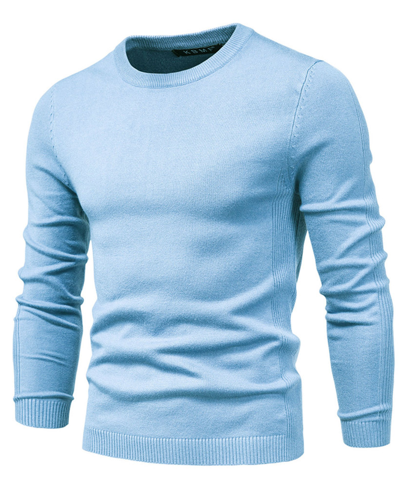 Men's Knit Pullover Slim Fit Winter Wool Blend Crew Neck Sweater Autumn Casual Long Sleeve Shirts Warm Knitted Sweaters