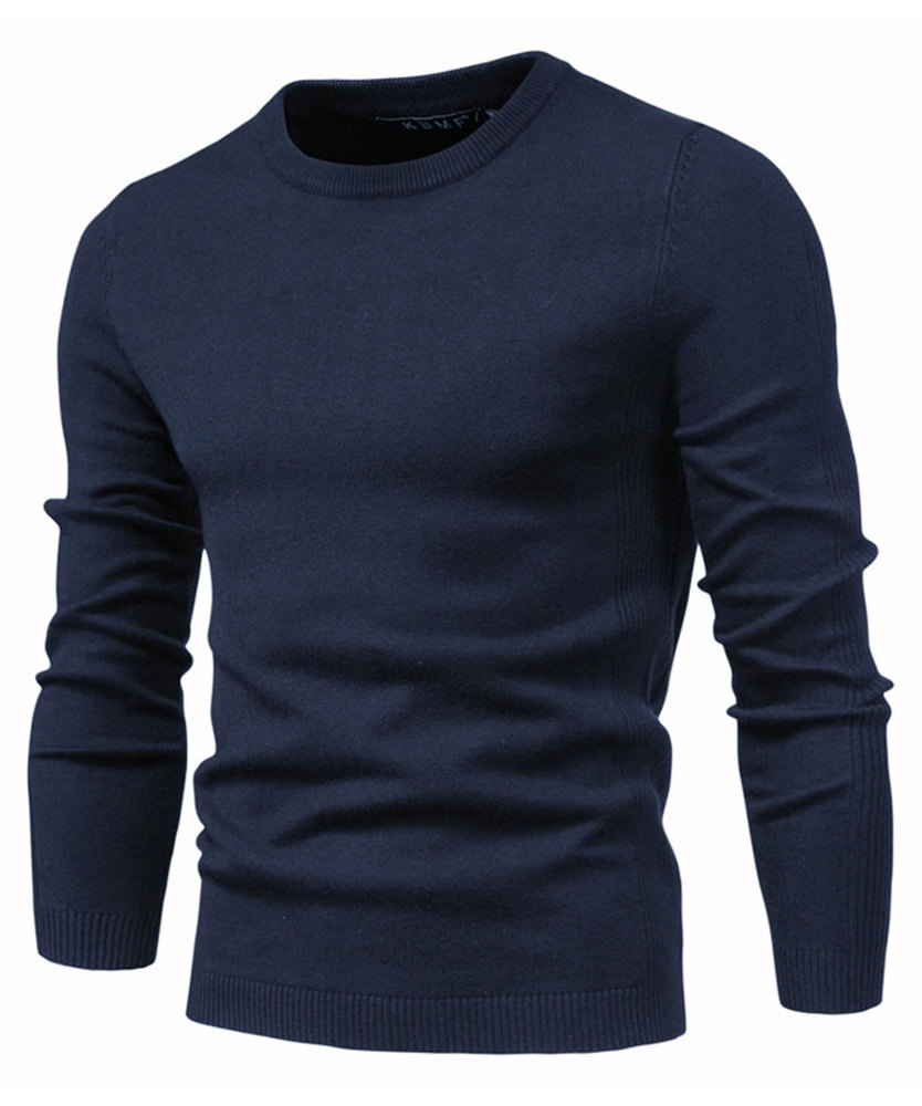 Men's Knit Pullover Slim Fit Winter Wool Blend Crew Neck Sweater Autumn Casual Long Sleeve Shirts Warm Knitted Sweaters