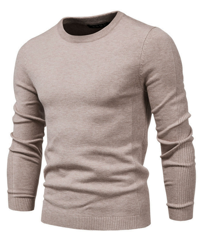 Men's Knit Pullover Slim Fit Winter Wool Blend Crew Neck Sweater Autumn Casual Long Sleeve Shirts Warm Knitted Sweaters