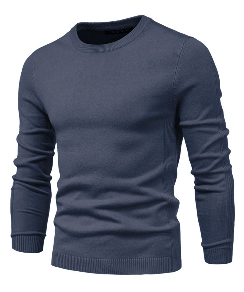 Men's Knit Pullover Slim Fit Winter Wool Blend Crew Neck Sweater Autumn Casual Long Sleeve Shirts Warm Knitted Sweaters