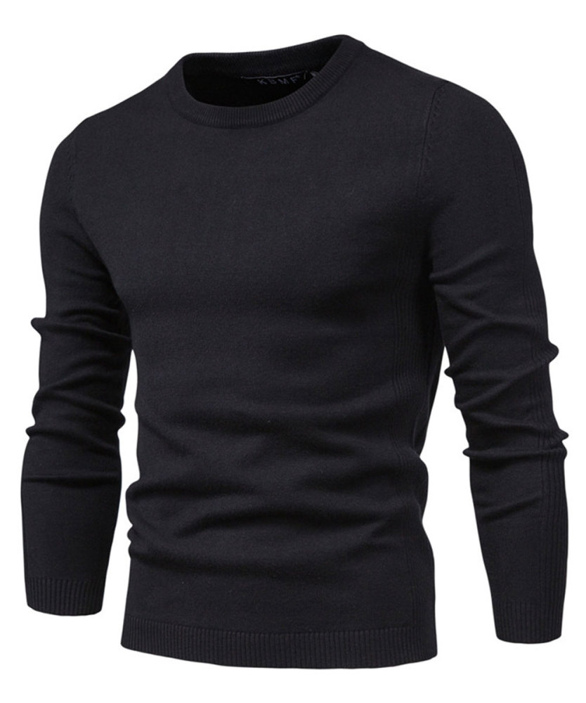 Men's Knit Pullover Slim Fit Winter Wool Blend Crew Neck Sweater Autumn Casual Long Sleeve Shirts Warm Knitted Sweaters
