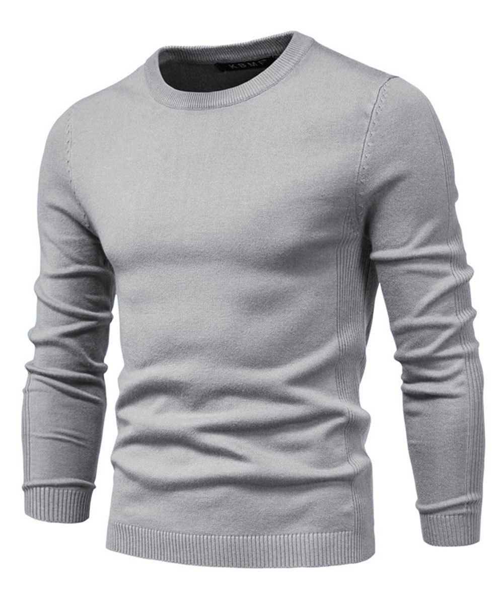 Men's Knit Pullover Slim Fit Winter Wool Blend Crew Neck Sweater Autumn Casual Long Sleeve Shirts Warm Knitted Sweaters
