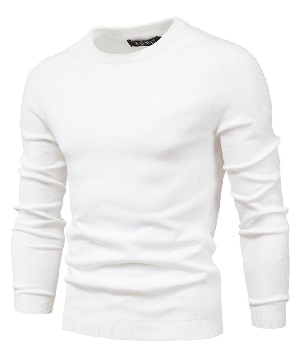 Men's Knit Pullover Slim Fit Winter Wool Blend Crew Neck Sweater Autumn Casual Long Sleeve Shirts Warm Knitted Sweaters