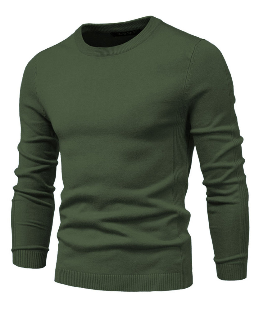 Men's Knit Pullover Slim Fit Winter Wool Blend Crew Neck Sweater Autumn Casual Long Sleeve Shirts Warm Knitted Sweaters