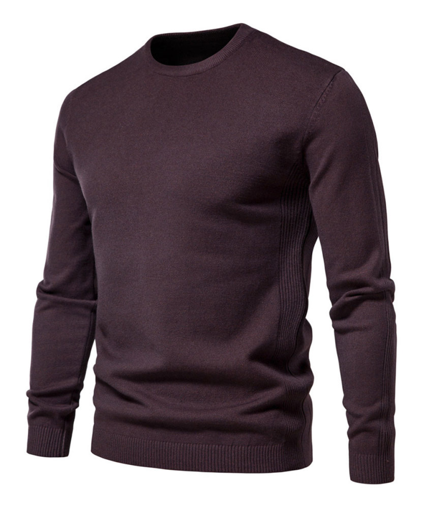 Men's Knit Pullover Slim Fit Winter Wool Blend Crew Neck Sweater Autumn Casual Long Sleeve Shirts Warm Knitted Sweaters