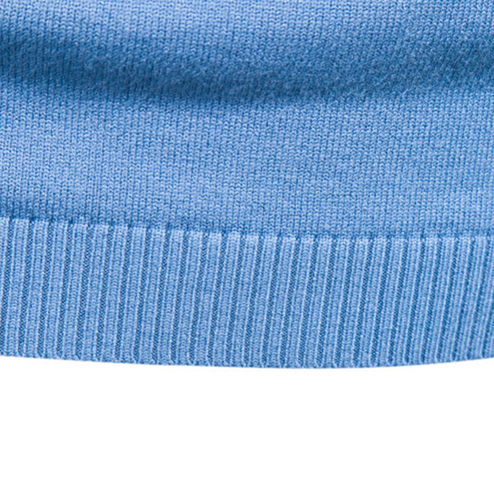 Men's Knit Pullover Slim Fit Winter Wool Blend Stand Collar Sweater Autumn Casual Long Sleeve Shirts Warm Knitted Sweaters