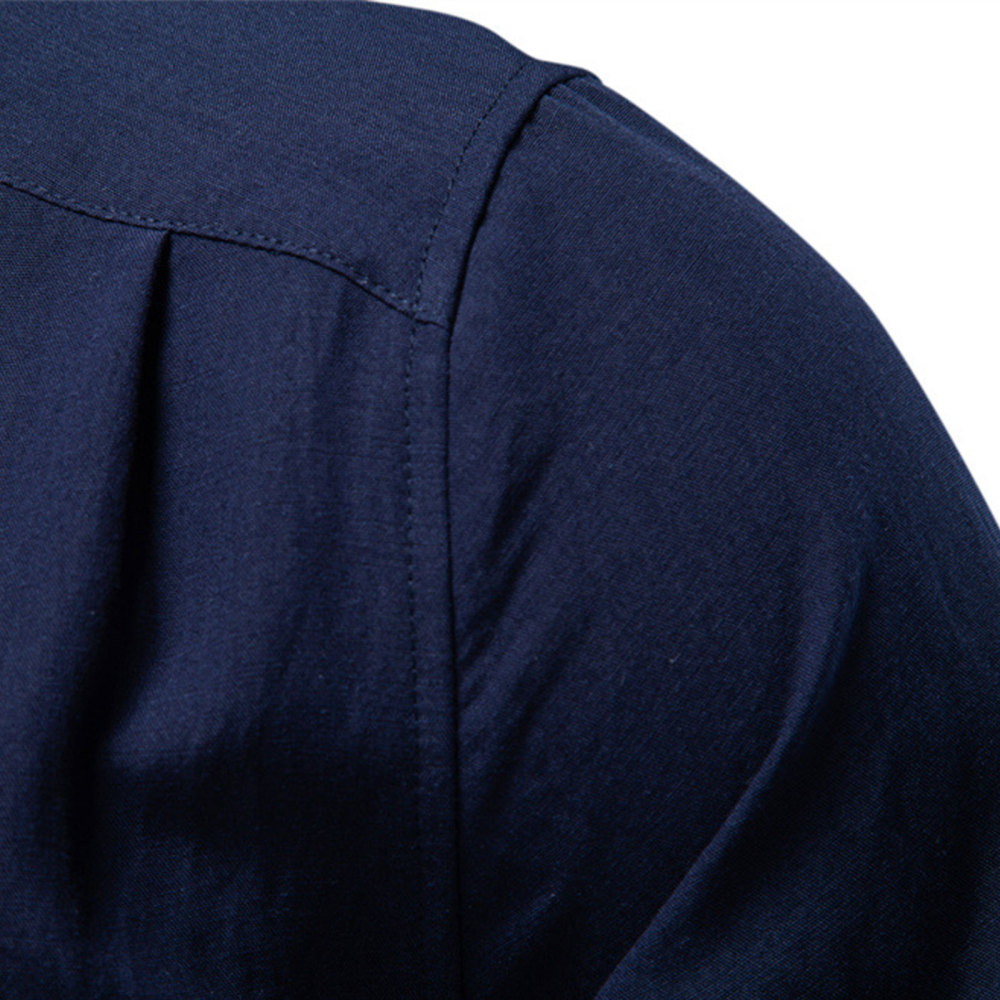 Mens Button Down Shirts Long Sleeve Bussiness Casual Shirt Solid Lightweight Tops Regular Fit