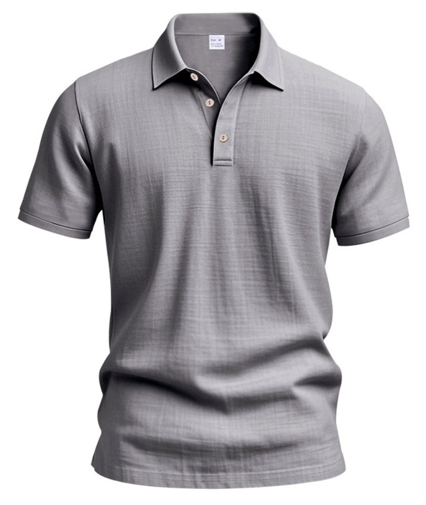 Mens Linen Polo Shirts Short Sleeve Button T-Shirts Summer Casual Tshirts Lightweight Golf Tee Shirt Beach Tops