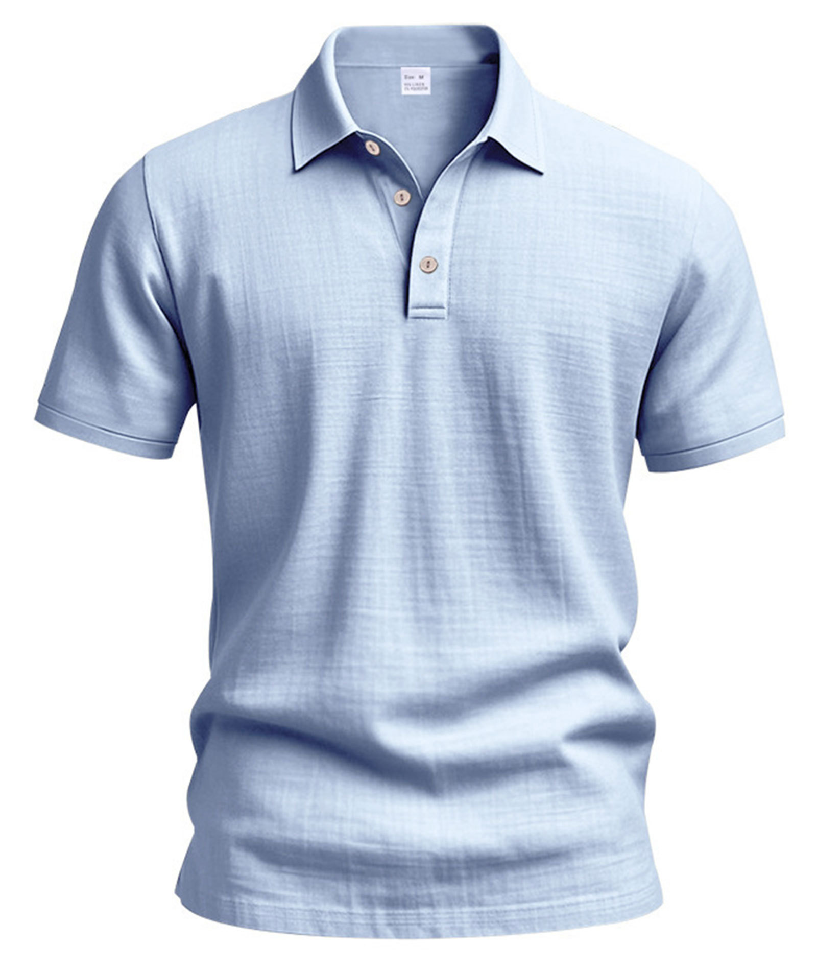 Mens Linen Polo Shirts Short Sleeve Button T-Shirts Summer Casual Tshirts Lightweight Golf Tee Shirt Beach Tops