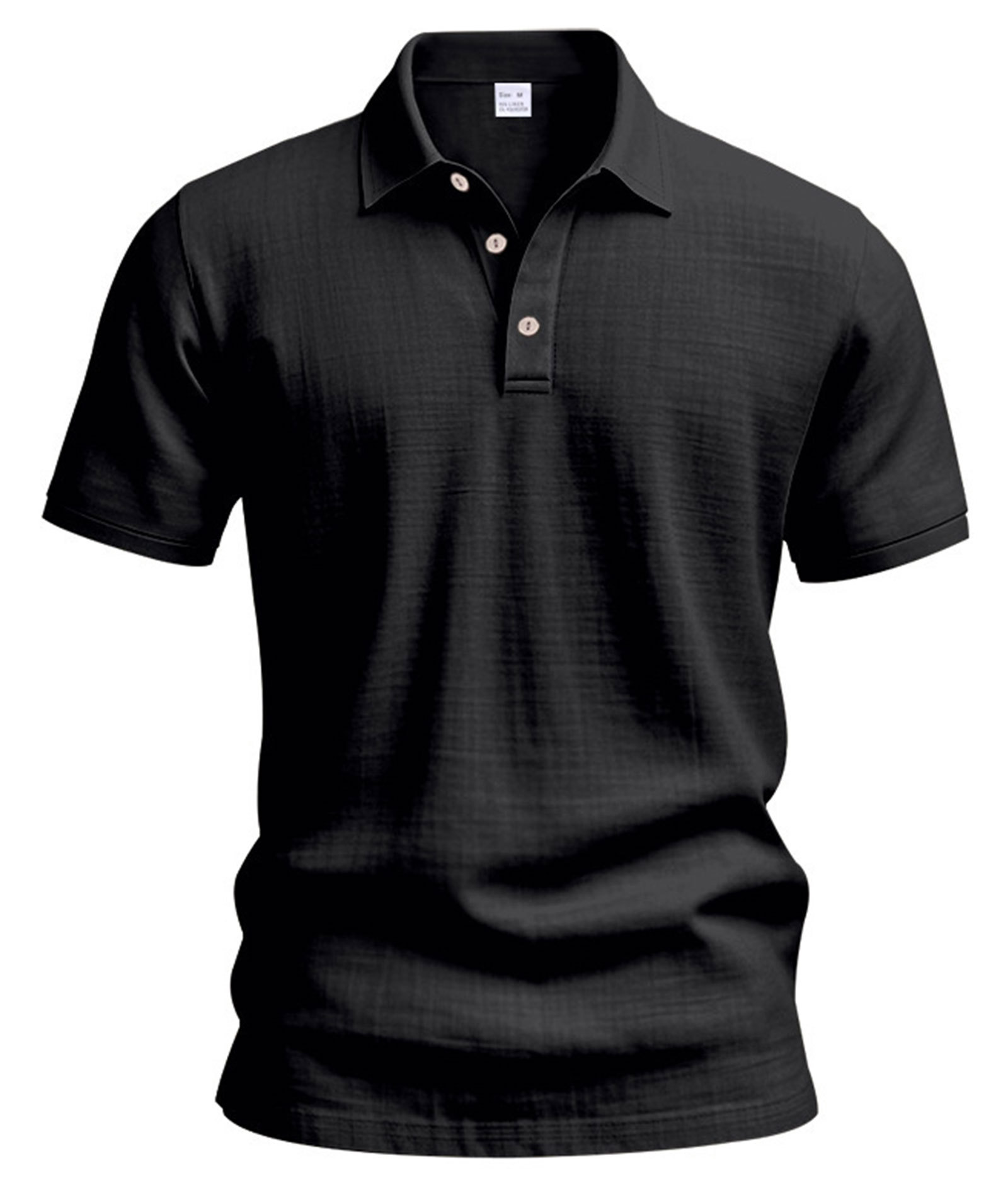 Mens Linen Polo Shirts Short Sleeve Button T-Shirts Summer Casual Tshirts Lightweight Golf Tee Shirt Beach Tops