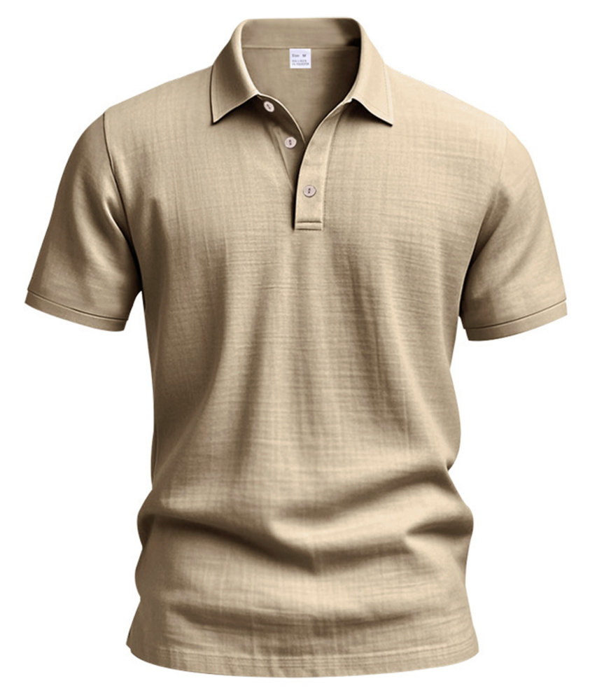 Mens Linen Polo Shirts Short Sleeve Button T-Shirts Summer Casual Tshirts Lightweight Golf Tee Shirt Beach Tops
