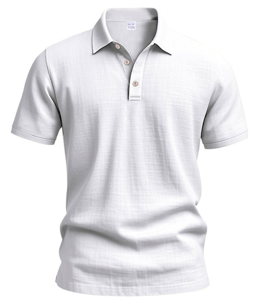 Mens Linen Polo Shirts Short Sleeve Button T-Shirts Summer Casual Tshirts Lightweight Golf Tee Shirt Beach Tops
