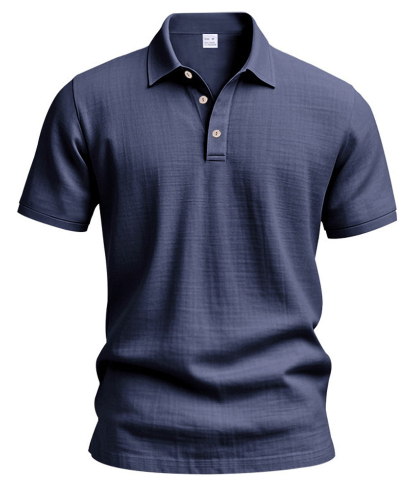 Mens Linen Polo Shirts Short Sleeve Button T-Shirts Summer Casual Tshirts Lightweight Golf Tee Shirt Beach Tops
