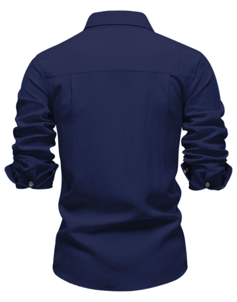 Mens Button Down Shirts Long Sleeve Bussiness Casual Shirt Solid Lightweight Tops Regular Fit