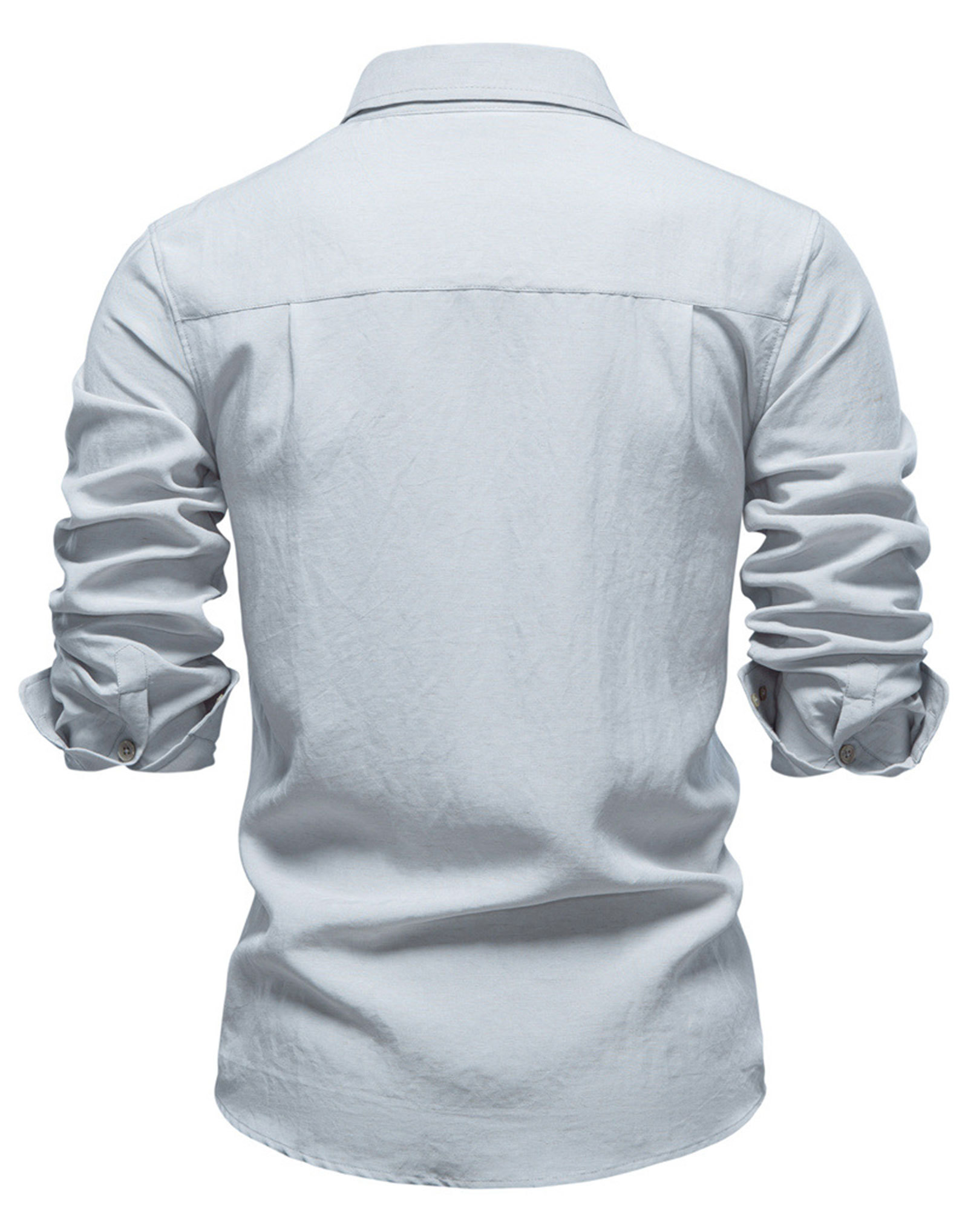 Mens Button Down Shirts Long Sleeve Bussiness Casual Shirt Solid Lightweight Tops Regular Fit