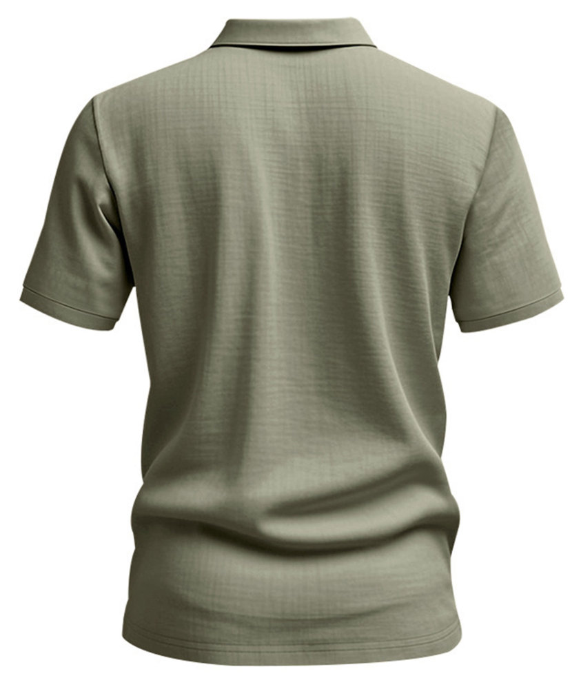Mens Linen Polo Shirts Short Sleeve Button T-Shirts Summer Casual Tshirts Lightweight Golf Tee Shirt Beach Tops