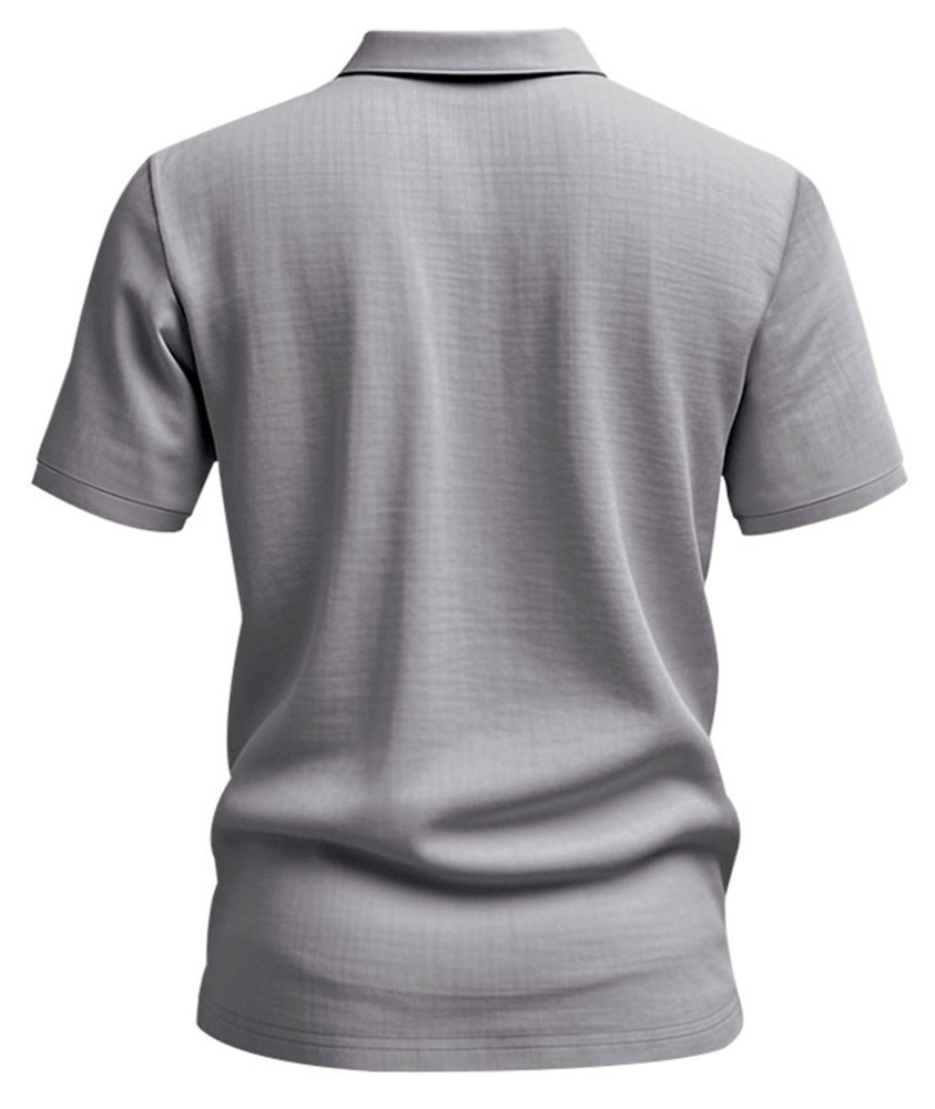 Mens Linen Polo Shirts Short Sleeve Button T-Shirts Summer Casual Tshirts Lightweight Golf Tee Shirt Beach Tops