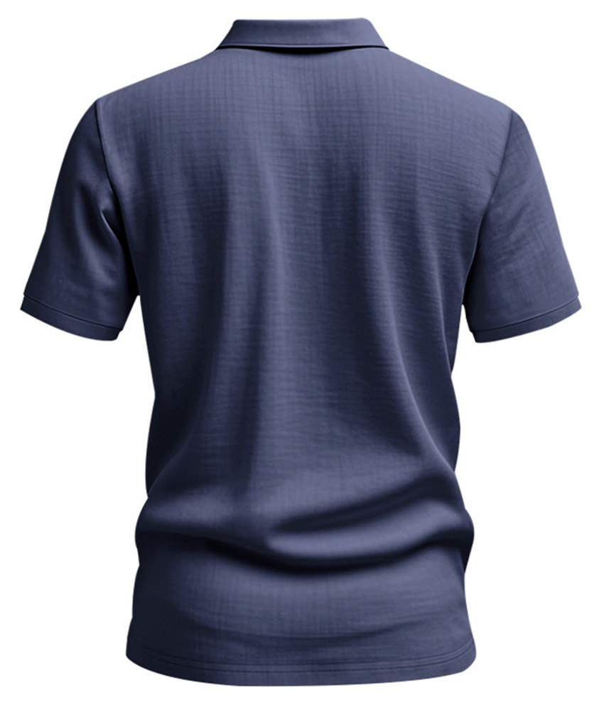 Mens Linen Polo Shirts Short Sleeve Button T-Shirts Summer Casual Tshirts Lightweight Golf Tee Shirt Beach Tops