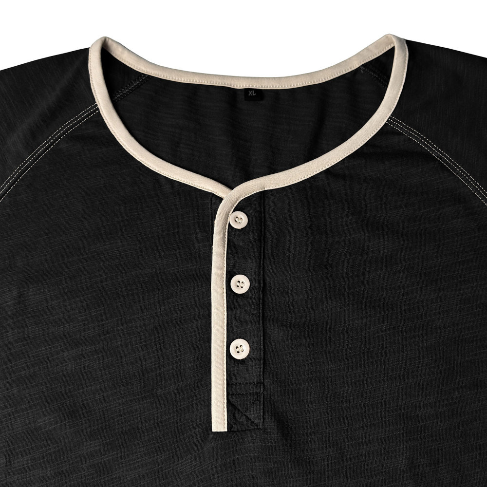 Henley T-Shirt Mens Summer Cotton T Shirts Short Sleeve Tshirts Casual Lightweight T-Shirts Solid Button Tee Tops