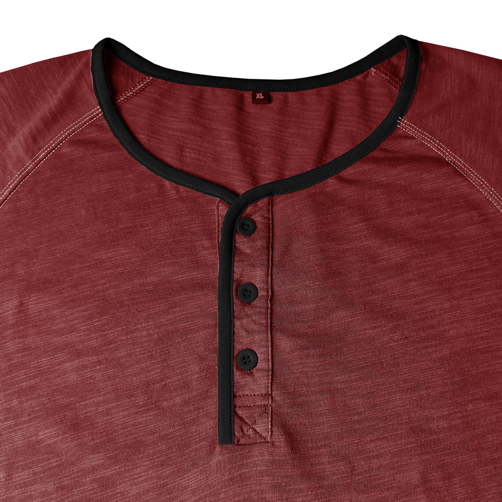 Henley T-Shirt Mens Summer Cotton T Shirts Short Sleeve Tshirts Casual Lightweight T-Shirts Solid Button Tee Tops