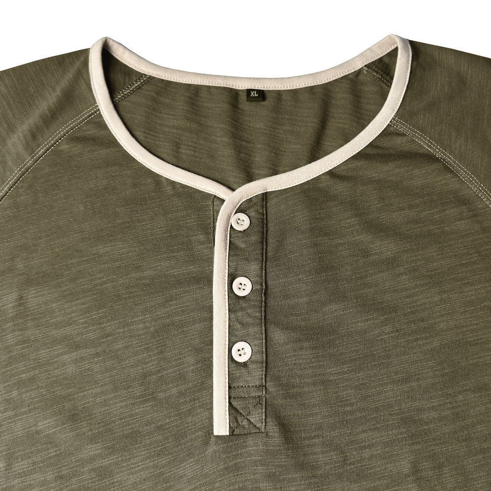 Henley T-Shirt Mens Summer Cotton T Shirts Short Sleeve Tshirts Casual Lightweight T-Shirts Solid Button Tee Tops