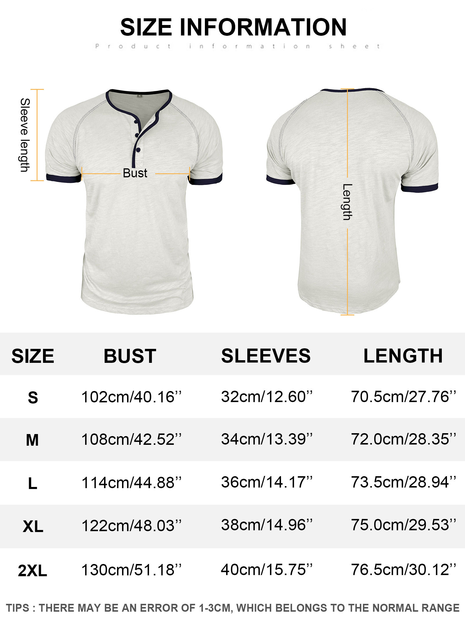 Henley T-Shirt Mens Summer Cotton T Shirts Short Sleeve Tshirts Casual Lightweight T-Shirts Solid Button Tee Tops