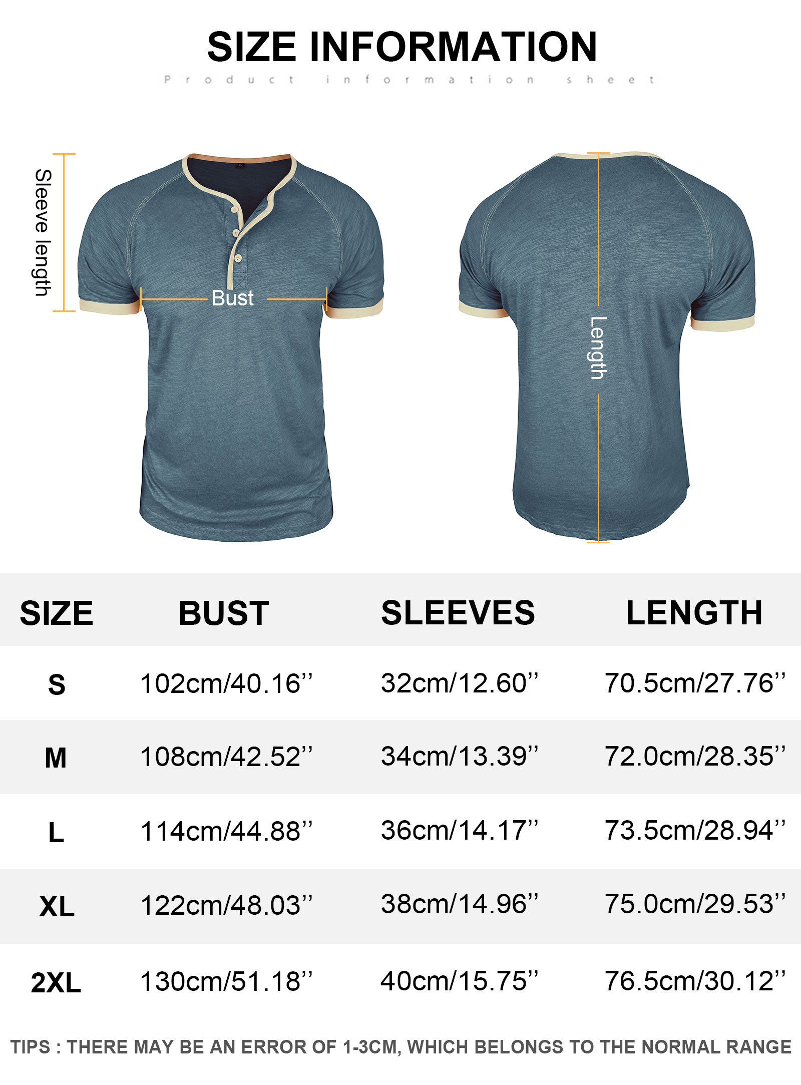 Henley T-Shirt Mens Summer Cotton T Shirts Short Sleeve Tshirts Casual Lightweight T-Shirts Solid Button Tee Tops