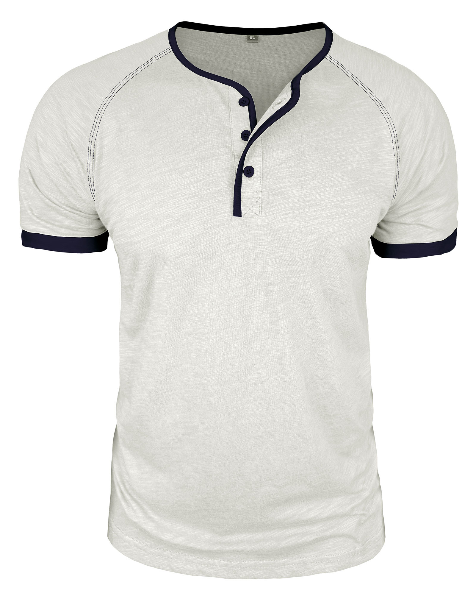 Henley T-Shirt Mens Summer Cotton T Shirts Short Sleeve Tshirts Casual Lightweight T-Shirts Solid Button Tee Tops