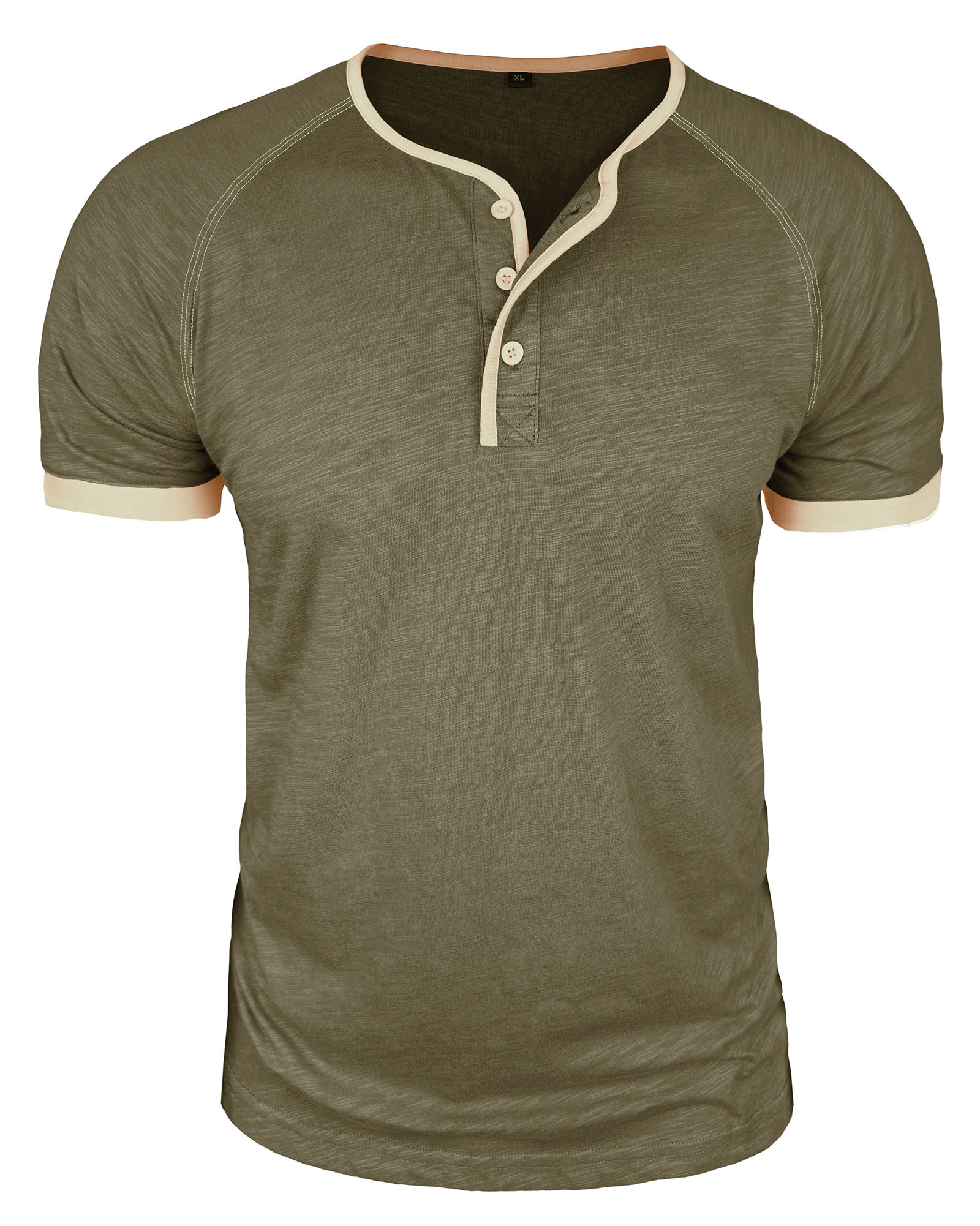 Henley T-Shirt Mens Summer Cotton T Shirts Short Sleeve Tshirts Casual Lightweight T-Shirts Solid Button Tee Tops