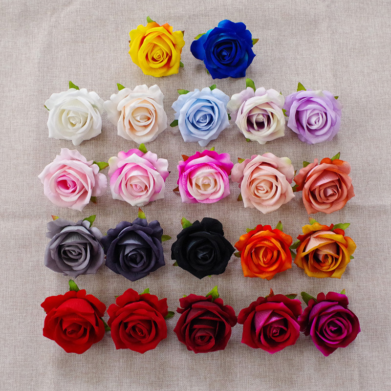 DIY Wedding Mini Fake Rose Flowers Heads In Bulk