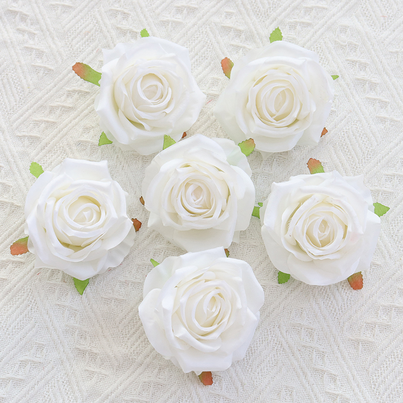 Artificial Silk Rose Flower Heads For Floral Arrangement