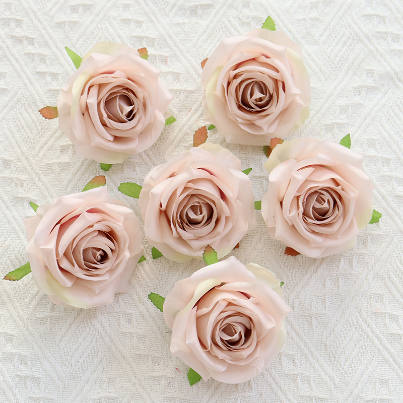 Artificial Silk Rose Flower Heads For Floral Arrangement