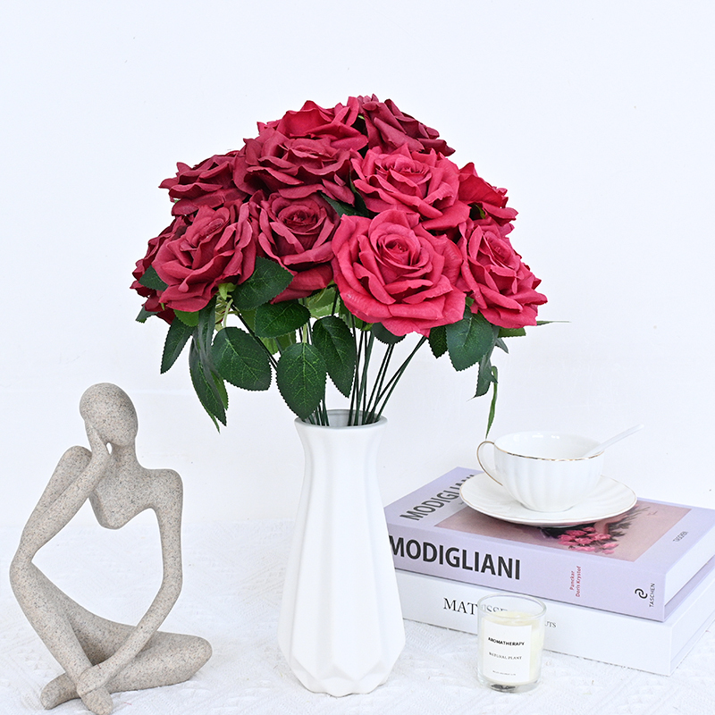 9 Heads Artificial Rose Bunch