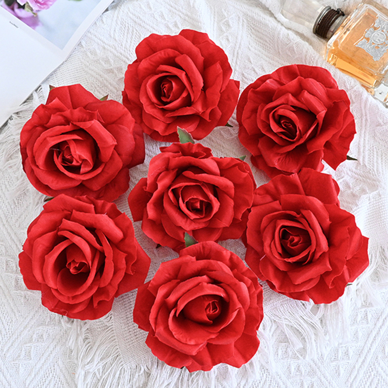 Colorful Fake Flower Heads Bulk For Decoration