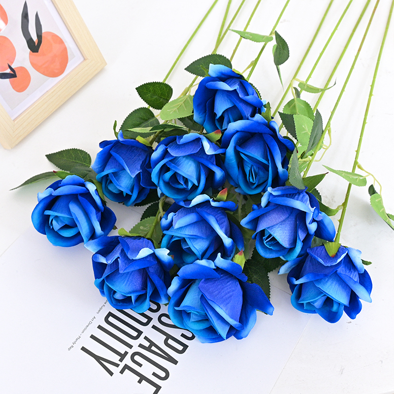 20"/51cm Fluffy Velvet Artificial Rose With Single Stem