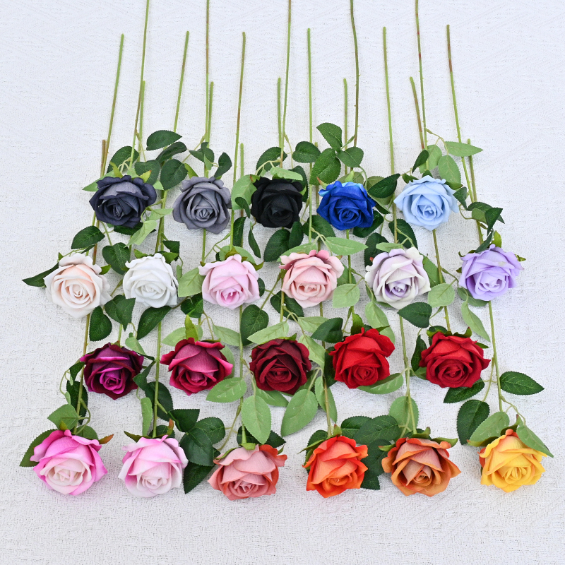 20"/50cm Artificial Rose Flower With Long Stem
