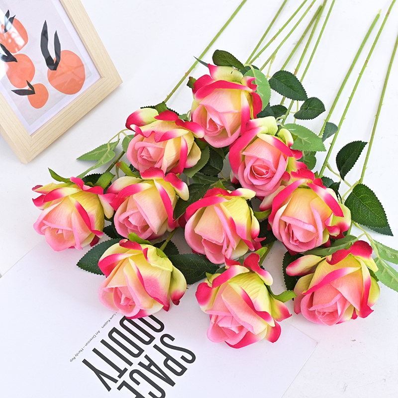 20"/51cm Fluffy Velvet Artificial Rose With Single Stem