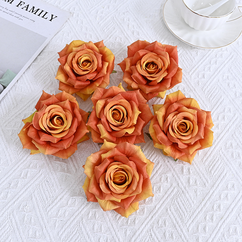 Silk Rose Flower Heads For Events Decoration