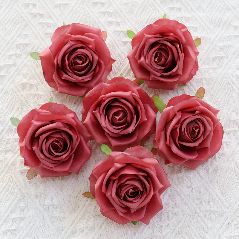 Artificial Silk Rose Flower Heads For Floral Arrangement