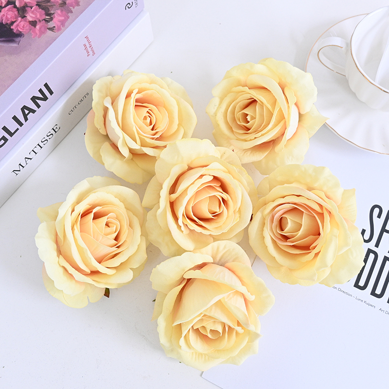 3.94"/10cm Popular Wedding Artificial Velvet Roses Flowers