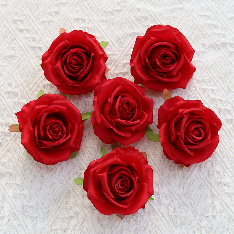 Artificial Silk Rose Flower Heads For Floral Arrangement