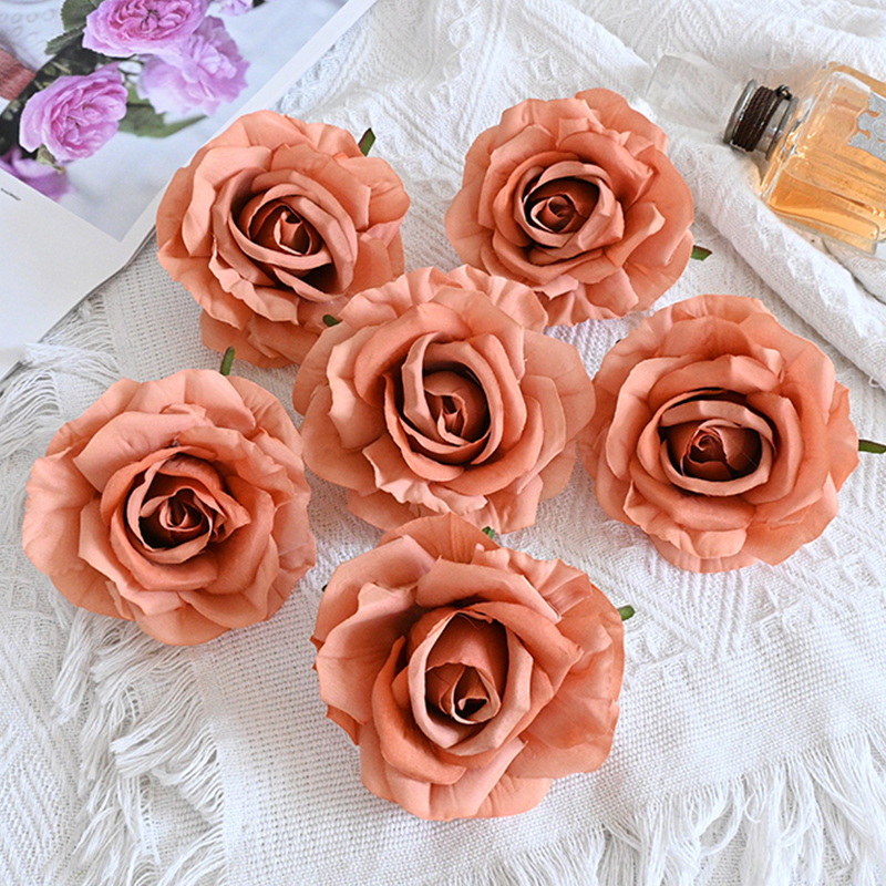 Colorful Fake Flower Heads Bulk For Decoration