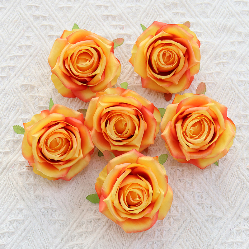 Artificial Silk Rose Flower Heads For Floral Arrangement