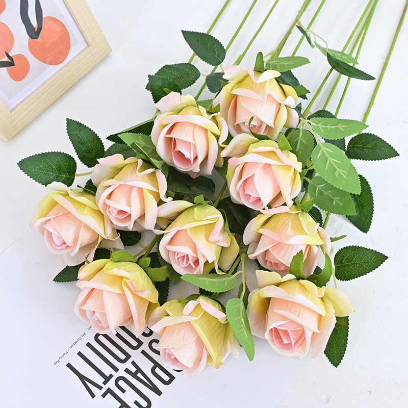 20"/51cm Fluffy Velvet Artificial Rose With Single Stem