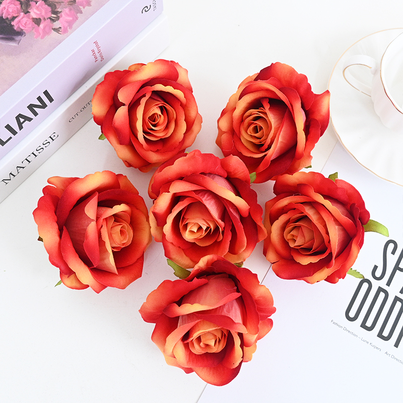 3.94"/10cm Popular Wedding Artificial Velvet Roses Flowers