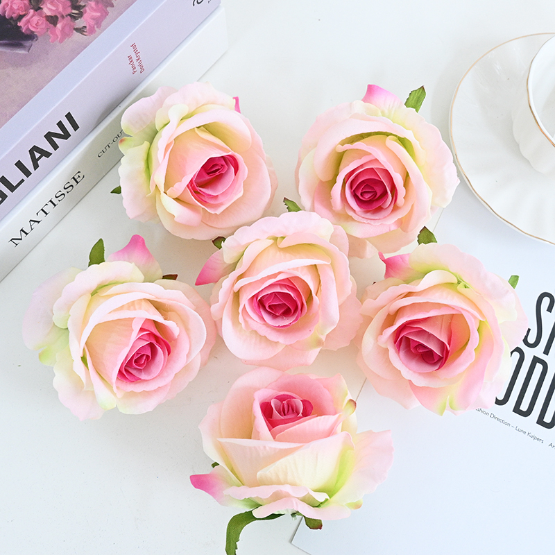 3.94"/10cm Popular Wedding Artificial Velvet Roses Flowers