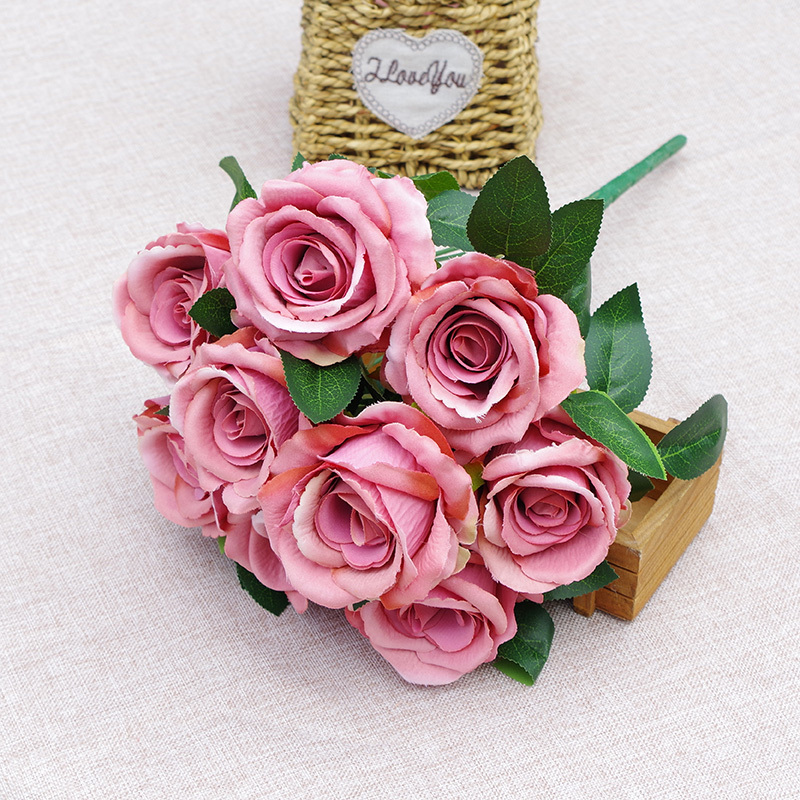 Wholesale Fake Rose Bouquet Flowers In Assorted Colors